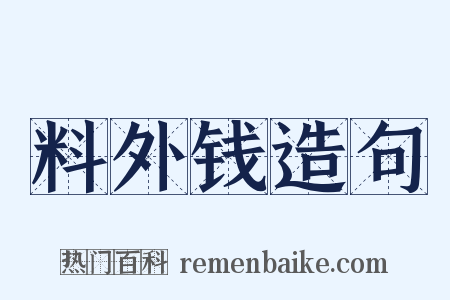 料外钱造句是什么意思的图片